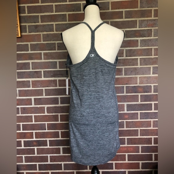 NWT Calvin Klein Performance Exercise Dress Sz XL Gray Black Heather Racerback - Picture 5 of 10